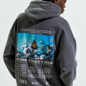 Butterfly Dream Overdyed Hoodie Sweatshirt